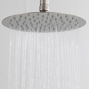 Set di rubinetti per miscelatori unici a pioggia con acqua calda fredda Set da parete in acciaio inossidabile per trafilatura a parete - Product Image 2