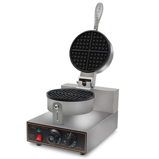 Commercial Single Waffle Making Machine Electric Bubble Waffle Makers Non-stick Industrial Waffle Maker