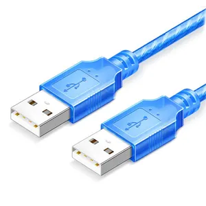 Cabos de dados de carga de energia USB tipo A macho para macho, ângulo reto, 0.3m, 0.5m, 1m, para computador, celular