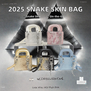 Nouveauté 2025 Sac à bandoulière pour femme en peau de serpent, bandoulière réglable, mini sac, printemps été, tendance, portable, petit, mignon - Product Image 2