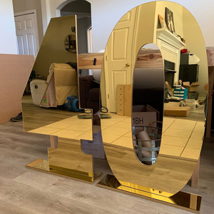 ป้ายกระจกตกแต่งงาน ตัวอักษรโลหะสีทองขนาดใหญ่ 3 ฟุต/4 ฟุต พร้อมขาตั้ง ตัวเลขขนาดใหญ่สำหรับงานปาร์ตี้<span class=keywords><strong>วัน</strong></span><span class=keywords><strong>เกิด</strong></span> - Product Image 5