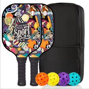 Raqueta y Tabla <span class=keywords><strong>de</strong></span> <span class=keywords><strong>Pickleball</strong></span> <span class=keywords><strong>de</strong></span> Fibra <span class=keywords><strong>de</strong></span> Vidrio Elástica Profesional para Principiantes, Entrenamiento y Partidos para Hombres y Mujeres, 400x200x16MM 220g - Product Image 2