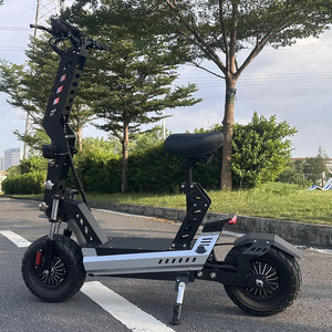 <span class=keywords><strong>Trottinette</strong></span> <span class=keywords><strong>électrique</strong></span> pliable avec grand pneu de 13 pouces, double moteur, logo sur la barre et la plateforme, et logo - Product Image 2