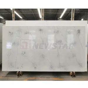 Artificial stone polished 2cm quartz slabs jumbo size carrara white quartz price