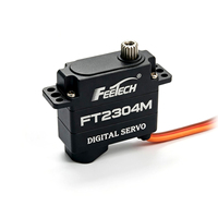 Feetech FT2304M 微型数字伺服金属齿轮 6V 3.0kg 0.08秒快速响应，适用于遥控固定翼机器人教育DIY