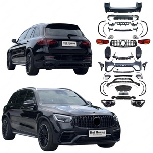 Kit Carrozzeria Aggiornato da Vecchio a Nuovo per <span class=keywords><strong>Mercedes</strong></span>-Benz <span class=keywords><strong>GLC</strong></span> Classe X253 2015-2019, Conversione in GLC63 AMG 2022 con Fari - Product Image 1