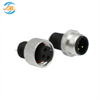 Connecteur de panneau métallique étanche IP67/IP68 M12 à montage avant/arrière avec bride, pour soudure, 12mm 16mm, de Dongguan