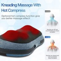 Coussin de massage chauffant infrarouge 4D de haute qualité avec pétrissage, contrôle de la minuterie, pour utilisation sur le cou, les jambes, la taille, le dos, les épaules et le corps.