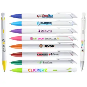 plastic high quality cheap price UV Printing available custom logo ballpoint pen with customized writing ink ball pen