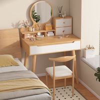 Coiffeuse de chambre à coucher de style chinois moderne, avec rangement intégré, pour petit appartement, minimaliste et de luxe léger