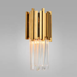Modern New Style Stainless Steel Crystal Gold LED Wall Lamp Interior Home Hotel Villa Decoration Wall <b>Sconce</b> - Product Image 5
