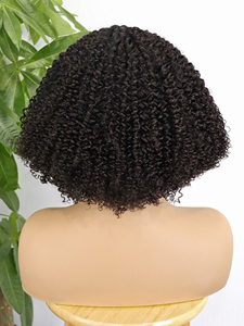 FH En stock Perruque bandeau en cheveux humains bouclés crépus, Cheveux vierges brésiliens, Perruques bob bandeau - Product Image 2