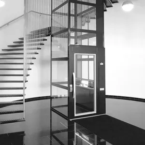 مجموعة مصعد عمودي يفتح من جانبي مصعد 4 أشخاص مصعد منزلي هيدروليكي رخيص للفيلات والمنازل