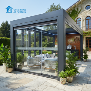 Pergola en aluminium résistant à la rouille Sweet Home avec lames orientables intelligentes - Abri <span class=keywords><strong>extérieur</strong></span> multi-saisons <span class=keywords><strong>pour</strong></span> la détente sur la pelouse et les fêtes en famille - Product Image 1