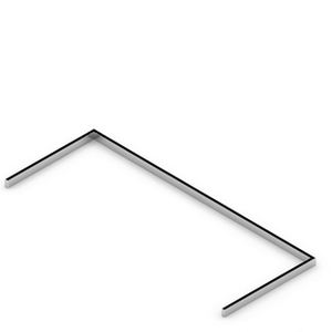 Marco en forma de C cromado 40x120 para gabinetes de sala de estar - Product Image 3