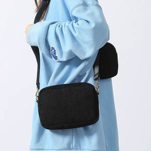 Bolso Bandolera Pequeño con Bolsa Extraíble, Bolso Cruzado de Pana con Rayas para Teléfono Celular, para Viajes y Correr, para Chicas - Product Image 4