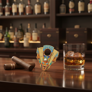 JIFENG JF-TZ272 Ejderha Tasarımlı Butik Metal Altın Puro Çakmağı ve Kesici Alet Seti 2'si 1 Arada - Product Image 6