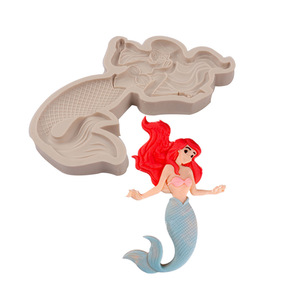 Molde <span class=keywords><strong>de</strong></span> silicona para hornear pasteles, Serie Ocean, con forma <span class=keywords><strong>de</strong></span> princesa <span class=keywords><strong>de</strong></span> sirena, <span class=keywords><strong>Fondant</strong></span> - Product Image 4