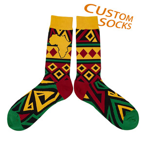 Chaussettes décontractées unisexes pour hommes, en coton respirant, colorées, géométriques, abstraites, <span class=keywords><strong>fantaisie</strong></span>, graphiques, originales, ethniques, imprimées africaines, printemps - Product Image 1