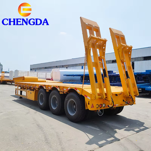 Semirremolque de Plataforma Baja de 3 Ejes y 60 Toneladas de Capacidad de Carga para el Transporte de Mercancías Pesadas - Product Image 3