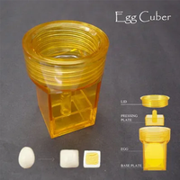 Coupelleuse/Presse à œufs carrée en plastique écologique pour le petit-déjeuner – Amusante et pratique