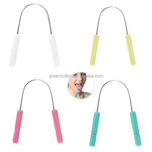 Yetişkinler için özel Logo dil kazıyıcı çocuklar durumda paslanmaz çelik dil temizleyici keten seyahat kılıfı Scrubber kaldırmak için dil - Product Image 6