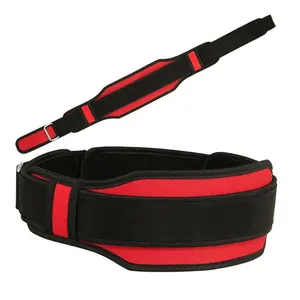 Ceinture d'haltérophilie noire et rouge de gymnastique de marque privée ceinture d'haltérophilie de puissance d'haltérophilie personnalisée avec personnalisation - Product Image 1