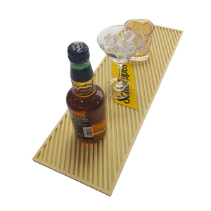 Tapete de Barra de Silicona Grueso Minimalista, Tapete de Barra de Silicona con Logotipo 3D Personalizado, Ranura de Drenaje Diagonal, Tapete Impermeable para Derrames de Barra - Product Image 3