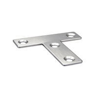 Plaque de raccordement en acier inoxydable sur mesure en forme de T pour la réparation de meubles et de placards en bois