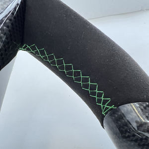 Volante Deportivo de Fibra de Carbono y Cuero Perforado Personalizado para Alfa <span class=keywords><strong>Romeo</strong></span> Giulia 2017 - Product Image 4