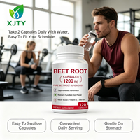 Capsules de racine de betterave en gros d'usine 1200mg Poudre de racine de betterave Soutien naturel aux vitamines pour adultes Performance Énergie Antioxydants