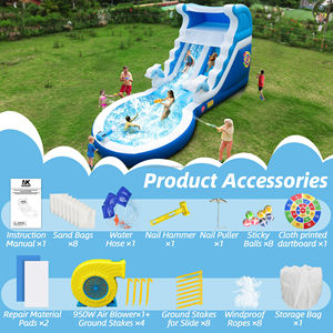 Castillo Inflable Comercial para Exteriores, Tobogán Acuático Inflable con Piscina para Adultos y Niños, Diversión en PVC, Tamaño Personalizado - Product Image 2