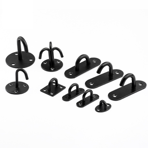 Heavy Duty Pad Eye Plate 304 Stainless Steel <strong>Ceiling</strong> <strong>Hook</strong> Wall Mount Ring <strong>Hook</strong> Marine Hanging <strong>Hardware</strong> Black - Product Image 1