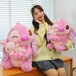 Almohada de Peluche Súper Suave con Flores de Cerezo Cosidas en Dorado, Coleccionable, de <span class=keywords><strong>Lilo</strong></span> & Stitch, Rellena de Algodón PP - Product Image 4