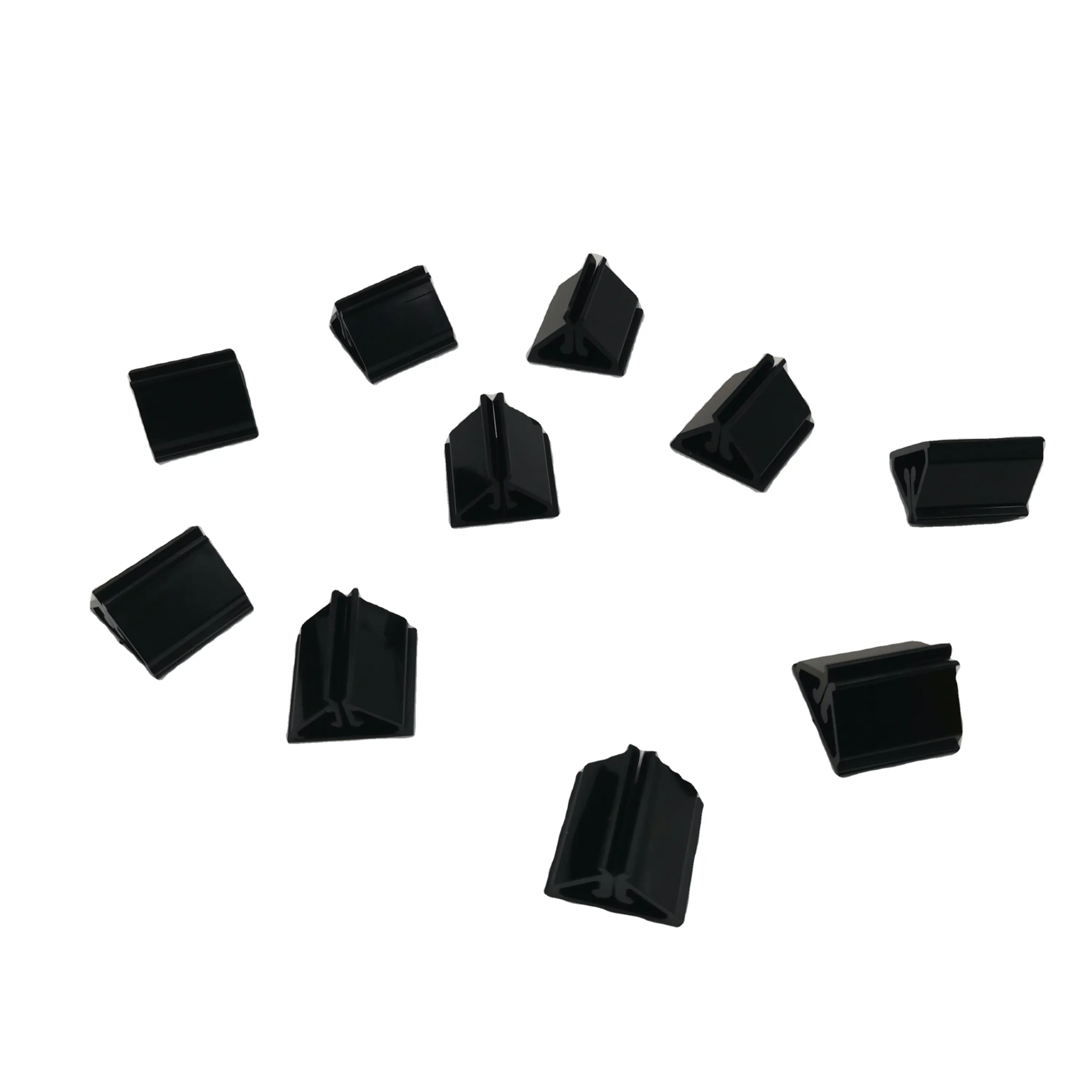 Triangular black card stand wholesale plastic card holder
