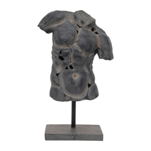 Scultura Artistica a Forma di Torso Screpolato, Decorazione Moderna per Soggiorno, Bagno e Ingresso - Product Image 1