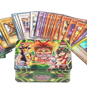 42 72PCS Yu Gi Oh日本动漫铁盒不同英语卡片翼龙龙巨人战士天龙Flash卡的孩子