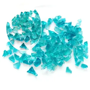 new turquoise blue glass pieces terrazzo glass aggregates