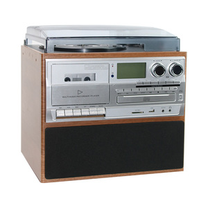 Lecteur <span class=keywords><strong>de</strong></span> disques vinyles rétro tout-en-un, lecteur <span class=keywords><strong>de</strong></span> cassettes, lecteur <span class=keywords><strong>de</strong></span> CD, sans fil, pour haut-parleur <span class=keywords><strong>de</strong></span> carte, multifonction, décoration, cadeau - Product Image 4