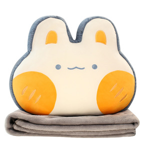 Stock pronto coperta da viaggio 3 in 1 simpatico <span class=keywords><strong>Set</strong></span> di cuscini avvolgenti in peluche per il campeggio o l'ufficio del treno dell'aeroplano - Product Image 1