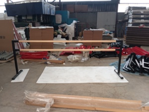 Ba Lê barre thanh đôi 8 ft dài màu đen treo tường cố định Chiều cao Ballet barre hệ thống Studio Ballet bar, Dance bar để bán - Product Image 3