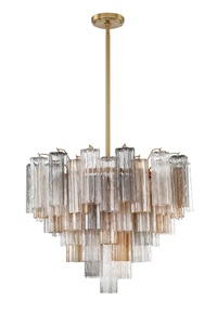 Lustre <span class=keywords><strong>en</strong></span> <span class=keywords><strong>verre</strong></span> rond à étages Blanche Faust de luxe pour intérieur, éclairage <span class=keywords><strong>suspendu</strong></span> pour salon, chambre à coucher, salle à manger - Product Image 5