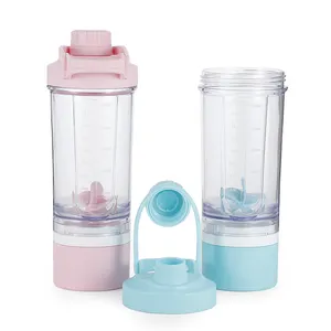 Everich 500 Ml Shaker Ginásio Portátil De Plástico Bpa Garrafa Shaker Proteína Garrafa Shaker Com Bola de Mistura