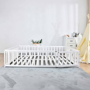 Cama Montessori Ecológica, Suave y Duradera, con Marco de Madera Natural Sólida y Barandilla Anticaídas para Dormitorio y Escuela - Product Image 3