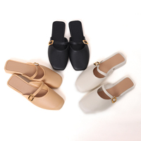 Chaussures d'été plates à bout fermé pour femmes, en PVC souple, style mule, pour l'extérieur, vente en gros