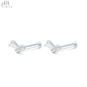 Nouvelle Arrivée - Boucle d'Oreille Fine en Or Massif 14K avec Diamant Naturel, Design Élégant et Brillant pour Usage Quotidien - Product Image 6