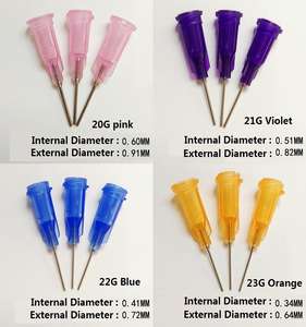 Agulha de Dosagem de Aço Inoxidável com Ponta Reta e Cega de Precisão 32G 1/4" com Sistema Luer Lock - Product Image 1