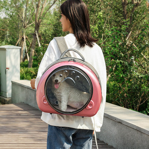 Pet <b>Backpack</b> Transparent Round Breathable Carrier For Dogs Cats Large Capacity Travel Bag - Product Image 3
