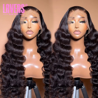 Perruques Lace Front en Cheveux Humains Brésiliens Bruts Pas Chères pour Femmes Noires, Perruques Frontales HD Complètes Sans Colle 13x4 Deep Wave en Cheveux Humains
