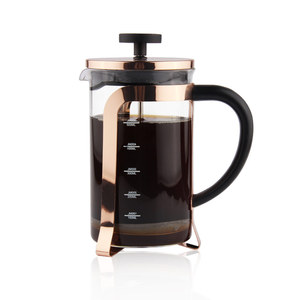 <span class=keywords><strong>Jarra</strong></span> <span class=keywords><strong>de</strong></span> Vidrio <span class=keywords><strong>de</strong></span> Alta Calidad Emode, Diseño Moderno y Único, Multicolor Plata y Oro, Prensa Francesa para Oficina - Product Image 1